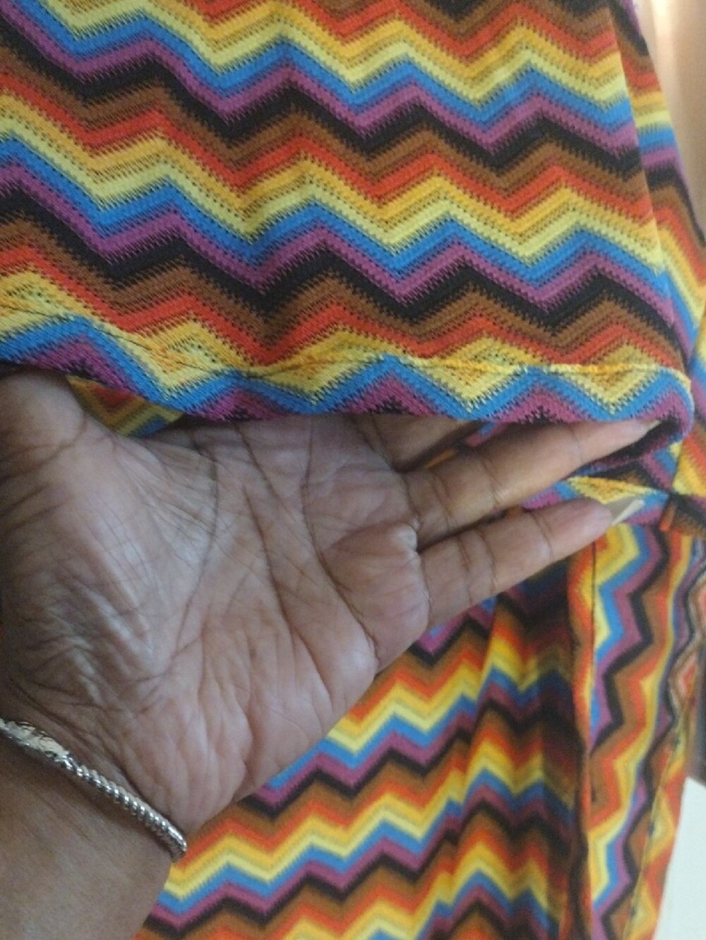Chevron Rainbow Halter Top With Matching Lined Bodicon Skirt